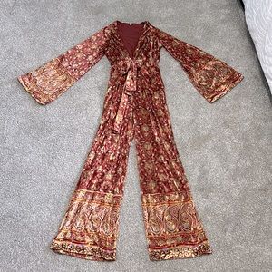 Free People NWOT XS Velvet Jumpsuit